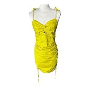 Lovers + Friends Revolve Chartreusse Mini Dress Size 4 Cocktail Summer Linen
